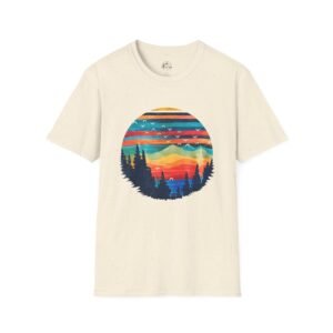 Retro Mountain Sunset