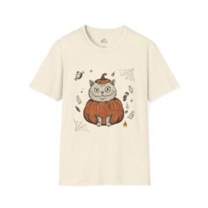 Cute Cat in Pumpkin Halloween