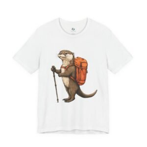 Cute Hiking Otter T-Shirt | Backpacking River Otter Graphic Tee | Outdoor Adventure Animal Shirt | Hiking Gift for NatureLove
